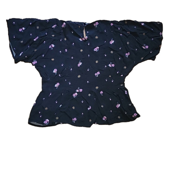 ART CLASS Black Flowy Floral Pattern Top - Picture 4 of 5